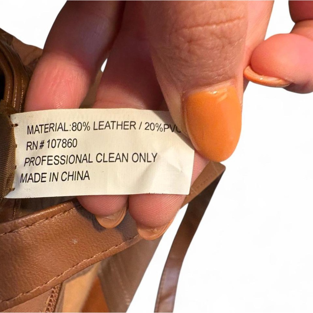 Brown And Orange Patchwork Leather Shoulder Bag - image 8